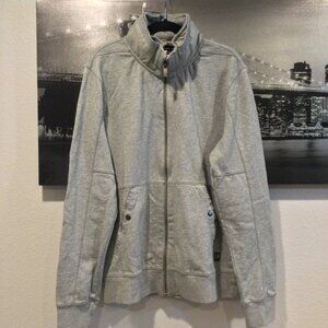BOSS Silk Turtleneck Zip Up Sweatshirt Sz L